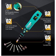 PROSKIT περιστροφικό πολυεργαλείο PT-5205U, 3.7V, 600mah, έως 15000rpm