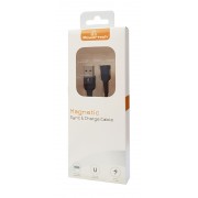 POWERTECH καλώδιο USB PT-757, μαγνητικό, 480Mbps, 1m, μαύρο