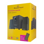 POWERTECH ηχεία Premium sound PT-846, 16W, USB/SD/FM/BT, remote, μαύρα