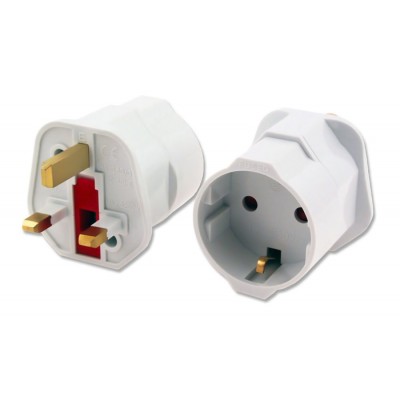 POWERTECH αντάπτορας ρεύματος PT-860 από UK σε German type, 13A, 10τμχ