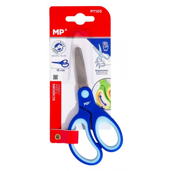 MP παιδικό ψαλίδι χαρτιού PT105, μεταλλική λεπίδα, 13cm, μπλε MP παιδικό ψαλίδι χαρτιού PT105, μεταλλική λεπίδα, 13cm, μπλε