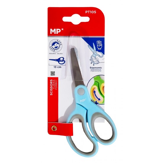 MP παιδικό ψαλίδι χαρτιού PT105, μεταλλική λεπίδα, 13cm, γαλάζιο MP παιδικό ψαλίδι χαρτιού PT105, μεταλλική λεπίδα, 13cm, γαλάζιο