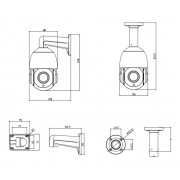 LONGSE IP κάμερα PT4A118XIGL500, 5.35-96.3mm, 5MP, PTZ, IP66, PoE