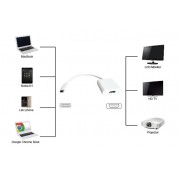 POWERTECH αντάπτορας USB Type-C σε HDMI PTH-037, 4K, λευκό