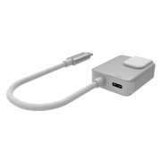 POWERTECH αντάπτορας δικτύου PTH-056, USB-C, 1000Mbps, 65W PD, ασημί