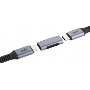 POWERTECH αντάπτορας USB-C θηλυκό σε USB-C θηλυκό PTH-060, γκρι