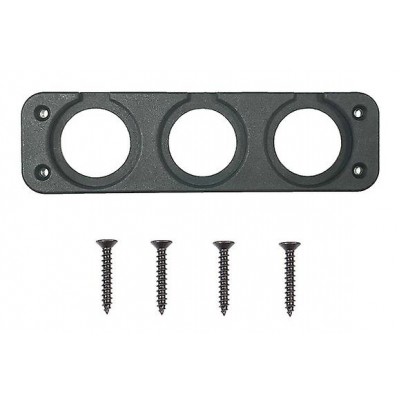 POWERTECH πάνελ πρίζας για σκάφη & οχήματα PTL-014, 3 θέσεις, 150x43mm