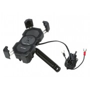 POWERTECH ασύρματος φορτιστής & βάση smartphone μοτοσυκλέτας PTL-024, 7.5W, μαύρη