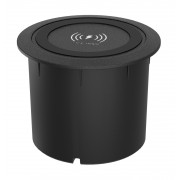 POWERTECH ασύρματος φορτιστής PTL-025 με USB & USB-C θύρες, 15W/30W, μαύρος