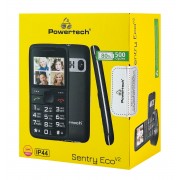 POWERTECH κινητό τηλέφωνο Sentry Eco V2 PTM-18, dual SIM, πλήκτρο SOS, μαύρο