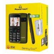 POWERTECH κινητό τηλέφωνο Sentry Eco V2, dual SIM, πλήκτρο SOS, χακί