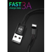 POWERTECH Καλώδιο USB σε Lightning eco round PTR-0082, copper, 1m, μαύρο