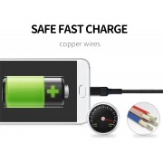 POWERTECH Καλώδιο USB σε Lightning eco round PTR-0082, copper, 1m, μαύρο