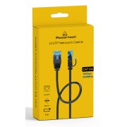 POWERTECH καλώδιο δικτύου PTR-0142 Cat 6a U/UTP, copper, slim, 1m, μαύρο