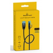 POWERTECH καλώδιο δικτύου PTR-0144 Cat 6a U/UTP, copper, slim, 3m, μαύρο
