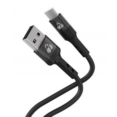 POWERTECH καλώδιο USB-C σε USB PTR-0161, σιλικόνης, 60W, 480Mbps, 1m, μαύρο