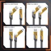 POWERTECH καλώδιο USB-C/USB σε USB-C/Lightning PTR-0164, 65W, 480Mbps, 1m, μαύρο