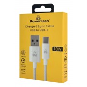 POWERTECH καλώδιο USB-C σε USB PTR-0184, 18W, 480Mbps, 1m, λευκό