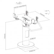 BRATECK επιτραπέζια βάση POS PTS-05, περιστρεφόμενη, universal