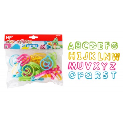 MP σετ καλούπια πλαστελίνης PY053, letters, 3+ ετών, 26τμχ
