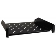 PULSAR σταθερό ράφι 19" RAPD600, για rack βάθους 600mm, 2U, μαύρο