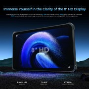 OUKITEL tablet RT3 Plus, 8", 4/128GB, 4G, 11000mAh, IP68/IP69K, μαύρο