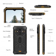 ULEFONE smartphone RugKing 3 Pro, 6.56", 8/128GB, 5700mAh, IP68/IP69K, μαύρο