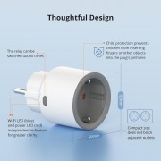 SONOFF smart αντάπτορας ρεύματος S60TPF, μονός, 4000W, WiFi, λευκός