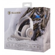 SADES gaming headset UPOWER, 3.5mm σύνδεση, 40mm, γκρι