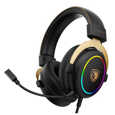 SADES gaming headset Alchemist, USB σύνδεση, 50mm, V7.1 surround, ENC, RGB, multi-platform, μαύρο