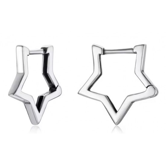 BAMOER σκουλαρίκια κρίκοι SCE1136, ασήμι 925, ασημί BAMOER σκουλαρίκια κρίκοι SCE1136, ασήμι 925, ασημί