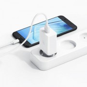 USAMS φορτιστής τοίχου SCXLTZ03 με καλώδιο Lightning, USB, 18W, λευκός