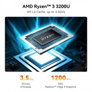 BEELINK mini PC SER3, AMD 3200U, 16GB, 500GB M.2, Windows 11 Pro