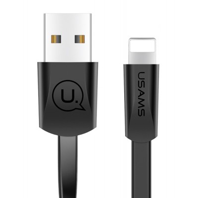 USAMS καλώδιο USB σε Lightning US-SJ199, 2A, 1.2m, μαύρο