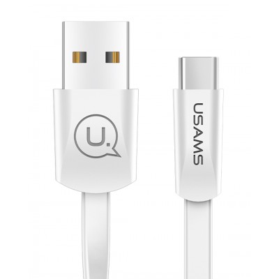USAMS Καλώδιο USB σε USB-C US-SJ200, 2A, 1.2m, λευκό
