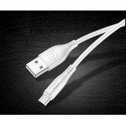 USAMS καλώδιο Micro USB σε USB US-SJ268, 2A, 1m, λευκό