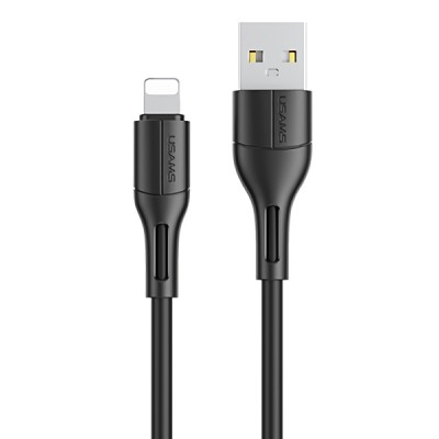 USAMS καλώδιο USB σε Lightning US-SJ500, 2A, 1m, μαύρο