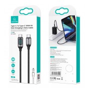 USAMS καλώδιο USB Type-C US-SJ546, 100W/5A, 1.2m, μαύρο