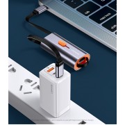 USAMS αντάπτορας USB-C σε USB-C/USB/Lightning SJ560, 60W PD, 0.3m, γκρι