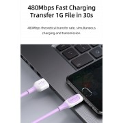 USAMS καλώδιο USB-C σε USB US-SJ596, 15W, 1m, μαύρο