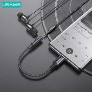 USAMS αντάπτορας USB-C σε 3.5mm US-SJ599, μαύρος