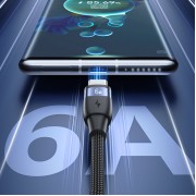 USAMS καλώδιο USB-C σε USB US-SJ630, 66W, 480Mbps, 1.2m, μωβ