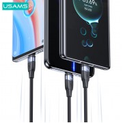 USAMS καλώδιο USB-C σε USB-C US-SJ632, 100W PD, 1.2m, μαύρο