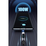 USAMS καλώδιο USB-C σε USB-C US-SJ671, 100W, 480Mbps, 1.2m, μαύρο
