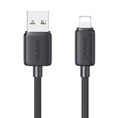 USAMS καλώδιο Lightning σε USB US-SJ689, 2.4A, 480Mbps, 1m, μαύρο