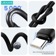 USAMS καλώδιο USB-C σε USB US-SJ693, 3A, 480Mbps, 2m, μαύρο