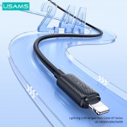 USAMS καλώδιο Lightning σε USB US-SJ694, 2.4A, 480Mbps, 2m, λευκό