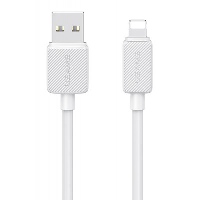 USAMS καλώδιο Lightning σε USB US-SJ694, 2.4A, 480Mbps, 2m, λευκό