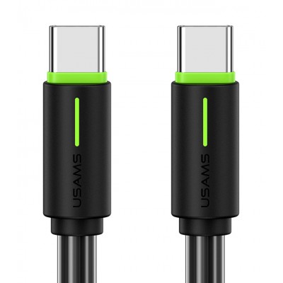 USAMS καλώδιο USB-C US-SJ734, 60W, 480Mbps, 1m, μαύρο