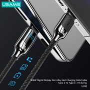 USAMS καλώδιο USB-C SJ742, 100W, 480Mbps, 1.2m, λευκό